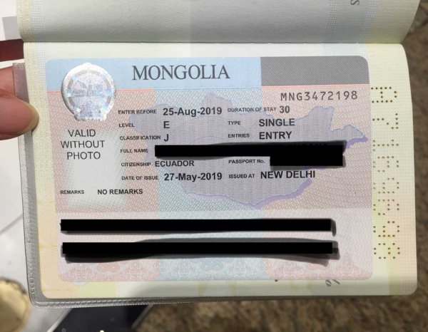 Visa Mongolia - 30 días.