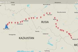 Cruzando desde Ölgiy – Mongolia a Astana (Nur-Sultán) – Kazajistán en bus