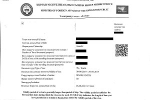 Visa de turista para Kirguistán. Cómo obtenerla?